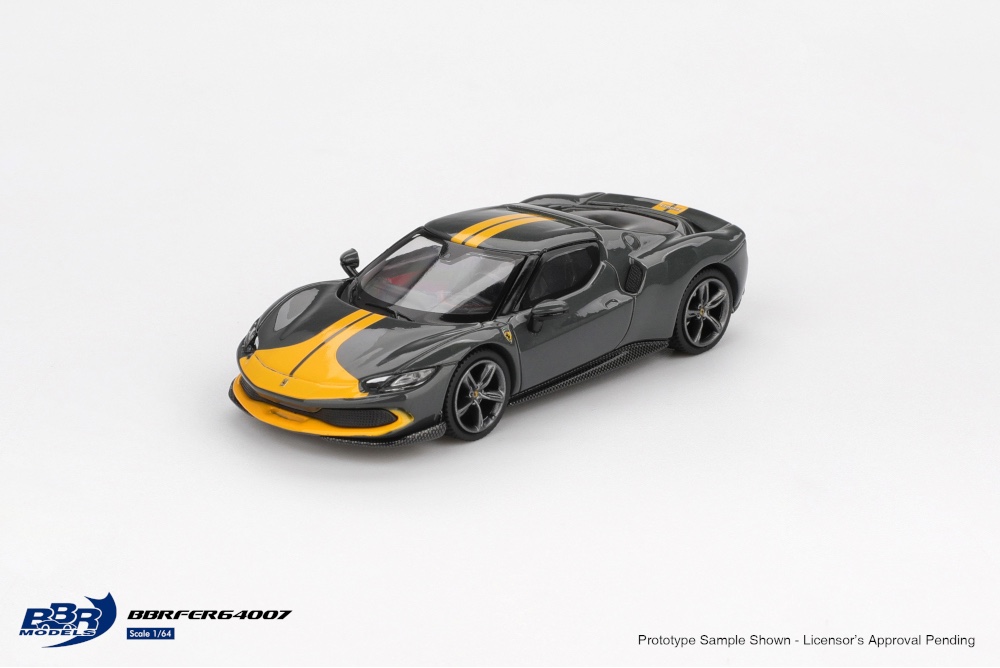 BBR Models Ferrari 296 GTB Asseto Fiorano Grigio Scuro BRBFER64007